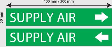 Duct Identification Labels Supply Air