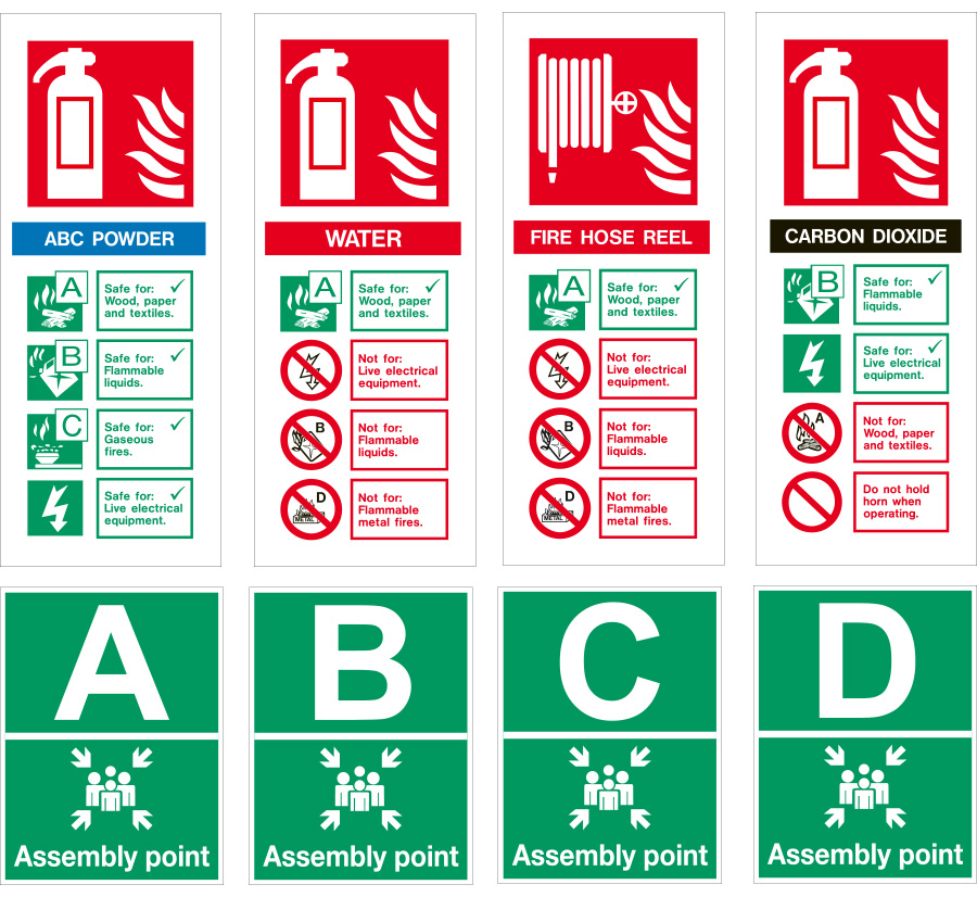 Fire Equipment Safety Signs